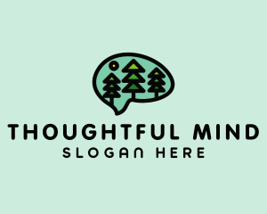 Mental Health Forest Trees logo design