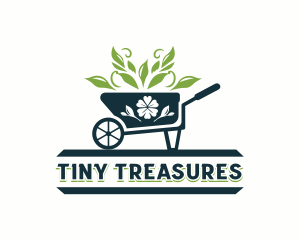 Wheelbarrow Landscaping Garden Logo