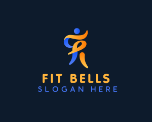 Fitness Fluid Human  logo design