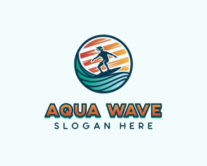 Surfer Ocean Club logo design