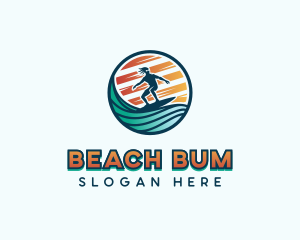 Surfer Ocean Club logo design