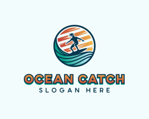 Surfer Ocean Club logo design