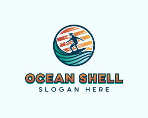 Surfer Ocean Club logo design