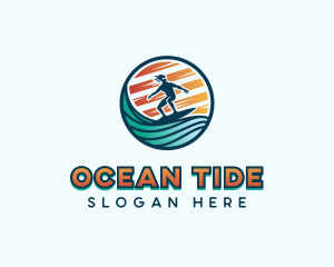 Surfer Ocean Club logo design