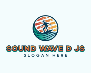 Surfer Ocean Club logo design