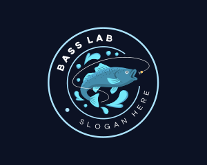 Ocean Fishing Bait  logo design