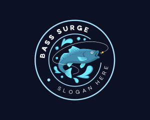 Ocean Fishing Bait  logo design