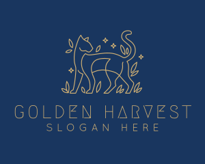 Golden Cat Luxury logo design