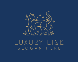 Golden Cat Luxury logo design