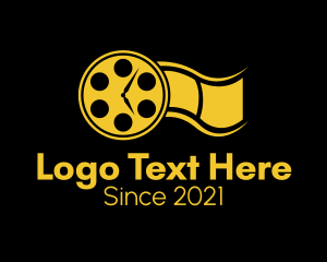 Cinema - Clock Cinema Reel logo design