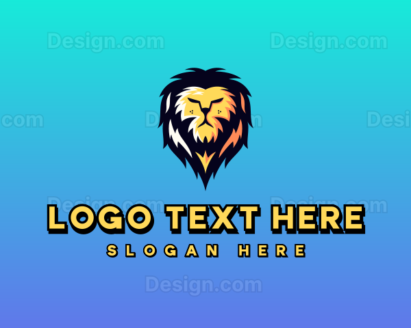 Wild Lion Animal Logo