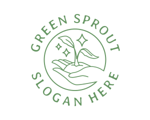 Beautiful Hand Sprout logo design