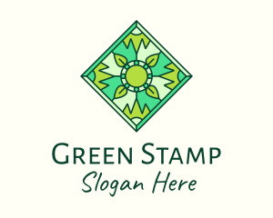 Green Organic Stained Glass logo design