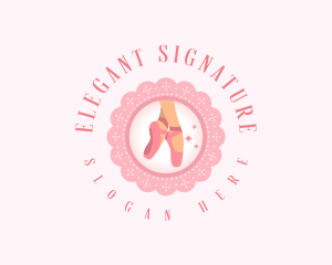 Elegant Ballet Shoes logo design