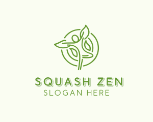 Leaf Yoga Meditation logo design