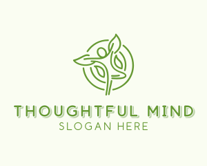 Leaf Yoga Meditation logo design