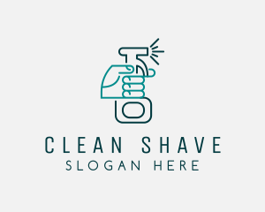 Cleaning Hand Spray Bottle logo design