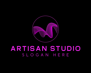 Frequency Wave Studio logo design