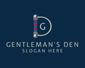 Barber Pole Grooming logo design