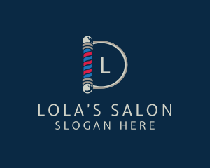 Barber Pole Grooming logo design