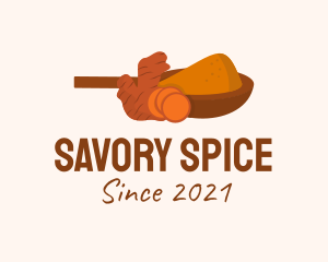 Ginger Powder Spice  logo design
