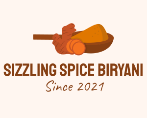 Ginger Powder Spice  logo design