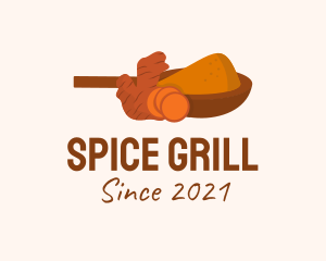 Ginger Powder Spice  logo design