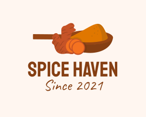 Ginger Powder Spice  logo design