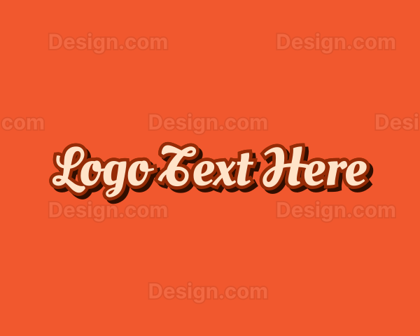 Retro Calligraphic Fashionwear Logo