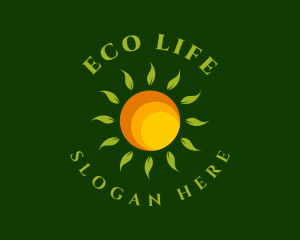 Sun Leaves Eco Farm logo design