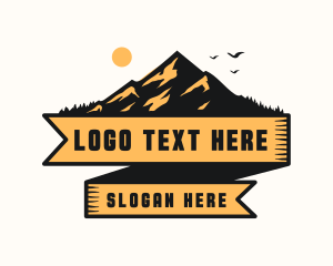 Mountain Camping Ribbon  logo