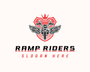 Garage Motorcycle Wings logo design