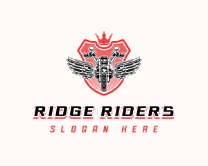 Garage Motorcycle Wings logo design