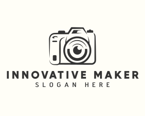 Lens Camera Photography logo design