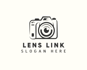 Lens Camera Photography logo design