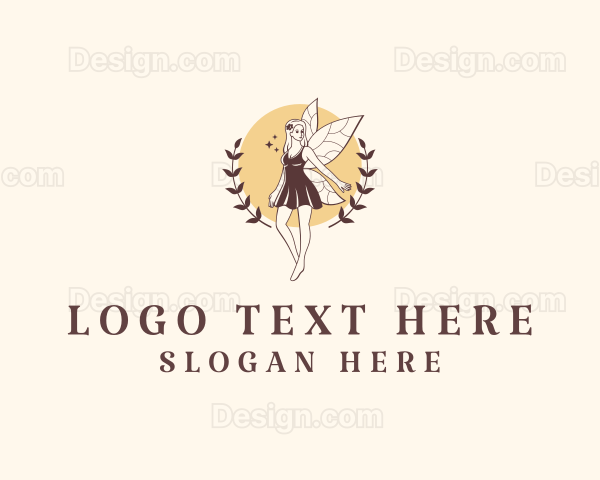 Beautiful Mythical Fairy Logo