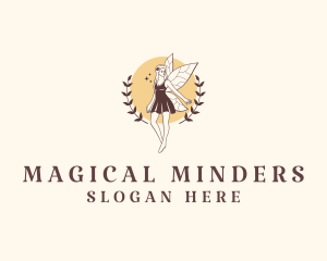 Beautiful Mythical Fairy logo design