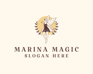 Beautiful Mythical Fairy logo design