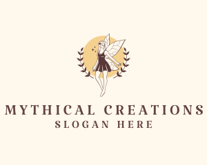 Beautiful Mythical Fairy logo design