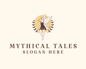 Beautiful Mythical Fairy logo design