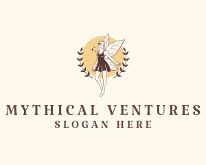 Beautiful Mythical Fairy logo design