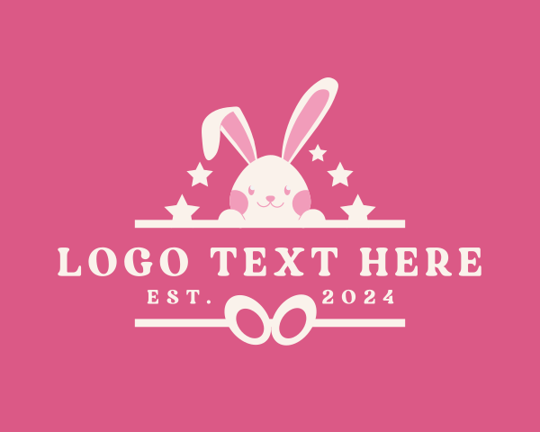 Retro Bunny Rabbit logo