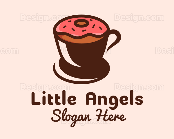 Coffee Donut Cup Logo