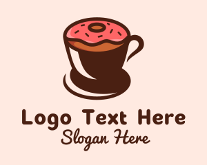 Coffee Donut Cup  Logo