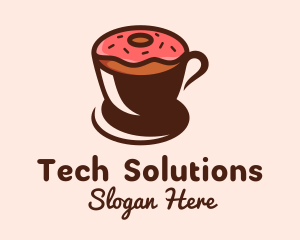 Coffee Donut Cup  Logo