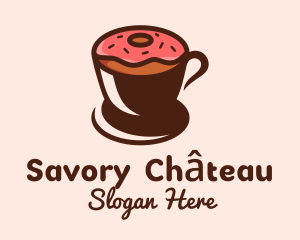 Coffee Donut Cup  logo design