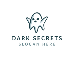 Creepy Halloween Ghost logo