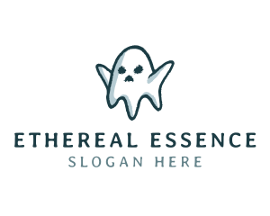 Creepy Halloween Ghost logo design