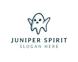 Creepy Halloween Ghost logo design