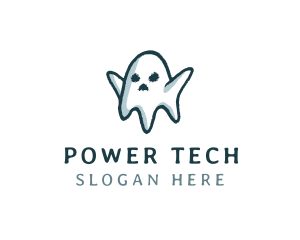 Creepy Halloween Ghost logo
